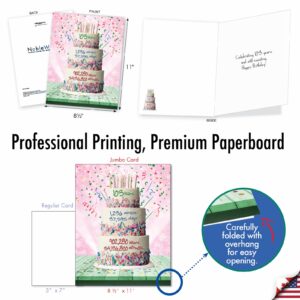 NobleWorks - Big Funny 103th Milestone Birthday Paper Card 8.5 x 11 Inch with Envelope (1 Pack) Large Jumbo 103 Year Time Count J2795MBG