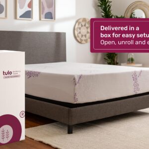 Tulo by Mattress Firm | 12 INCH Memory Foam Lavender Mattress | Pain-REDUCING Pressure Relief | Full Size