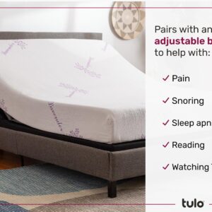 Tulo by Mattress Firm | 12 INCH Memory Foam Lavender Mattress | Pain-REDUCING Pressure Relief | King Size