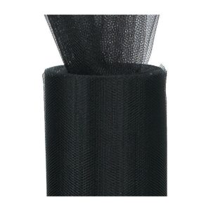 3in. wide tulle fabric - 25 yards (black)