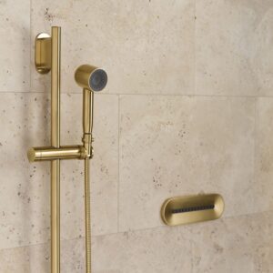 KOHLER 26286-G-2MB Statement Single-Function HAND SHOWER, Maximum Spray Performance & Easy-to-clean Surface, Vibrant Brushed Moderne Brass, 1.75 GPM