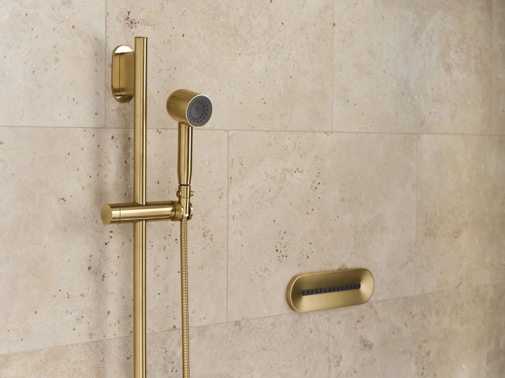 KOHLER 26286-G-2MB Statement Single-Function HAND SHOWER, Maximum Spray Performance & Easy-to-clean Surface, Vibrant Brushed Moderne Brass, 1.75 GPM