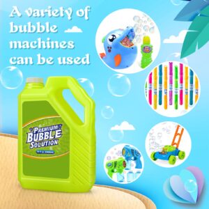 Bubble Solution Refill - 70 Ounce Premium Bubble Liquid Refills for Bubble Machine, Wand, Gun, Blower at Wedding and Party - Bubbles Toy for Kids Toddlers Boys Girls (with Portable Handle)