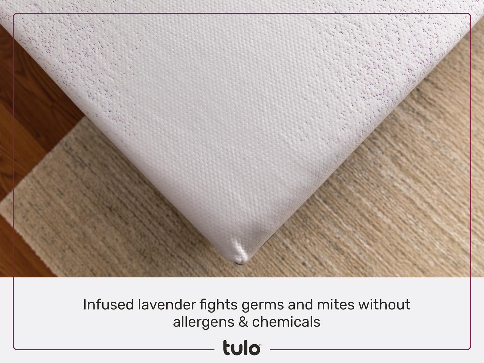 Tulo by Mattress Firm | 12 INCH Memory Foam Lavender Mattress | Pain-REDUCING Pressure Relief | King Size