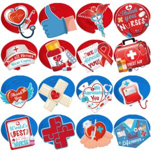 HOWAF Thank You Nurses Decoration Hanging Swirls - 30 Pieces Red and Blue Nurse Appreciation Week Party Decor - Medical Party, RN Party, Nurse Day, Happy Nurses Week Decorations