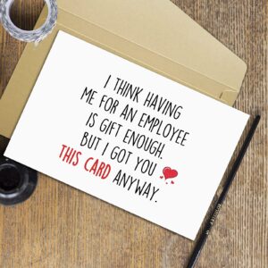 Ziwenhu Boss Day Gifts for Boss, Happy Boss Day Card for Him, Funny Boss Lady Gifts for Women, Cute Birthday Card from employee, Best Boss Gift for Going Away