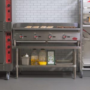 Kratos 48" Commercial Gas Charbroiler - Countertop 4-Burner Stainless Steel Grill, 140,000 BTU Output (29Y-003)