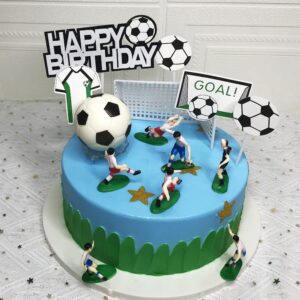 Soccer Cake Topper,14pcs Soccer Players Toys Football Cake Topper Decorations Soccer Ball Soccer Player Cake Decorations For Soccer Party Theme DecorationsMen Boy Birthday Cupcake Topper…