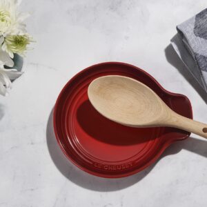 Le Creuset Signature Stoneware Spoon Rest, 6 Inches, Meringue