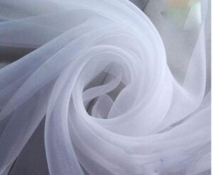 60" wide (5ft wide) white sheer chiffon fabric - perfect for draping panels and masking for weddings & events (1 yard)