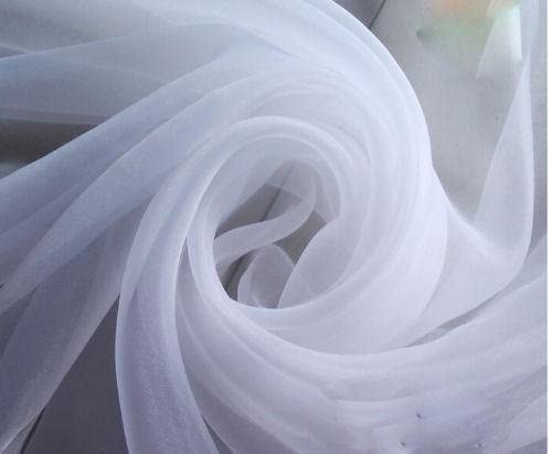 60" Wide (5ft Wide) White Sheer Chiffon Fabric - Perfect for Draping Panels and Masking for Weddings & Events (1 Yard)