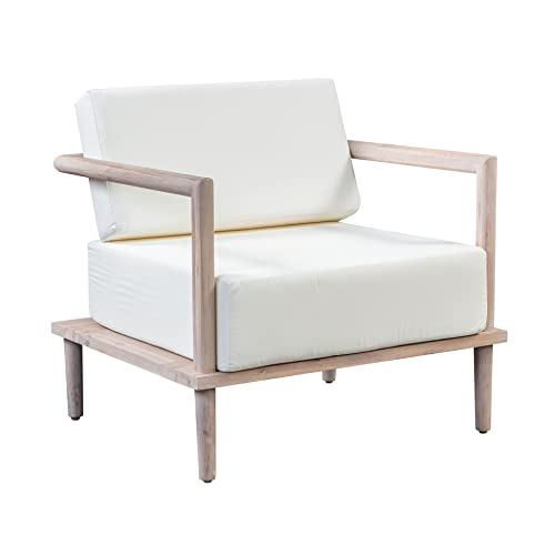 Tov Furniture Emerson Cream Outdoor Lounge Chair (Cream)