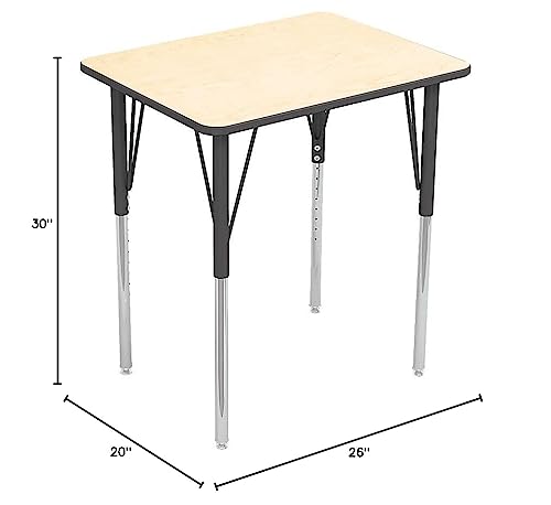 Balt Essentials Economy Rectangular Classroom Student Desk, Fusion Maple