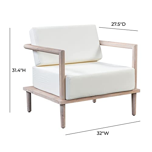 Tov Furniture Emerson Cream Outdoor Lounge Chair (Cream)