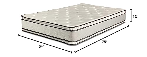 Greaton, 12-Inch Medium Plush Double Sided Pillowtop Innerspring Mattress, Full