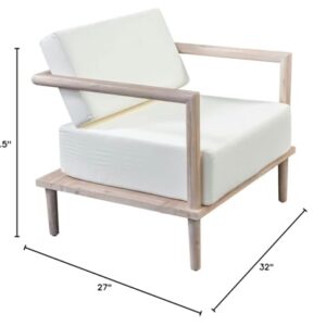 Tov Furniture Emerson Cream Outdoor Lounge Chair (Cream)