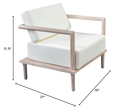 Tov Furniture Emerson Cream Outdoor Lounge Chair (Cream)