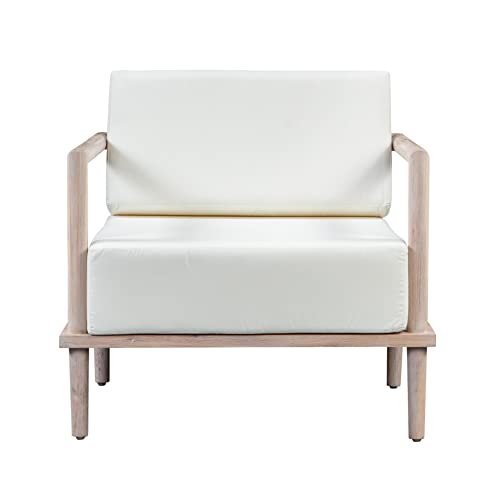 Tov Furniture Emerson Cream Outdoor Lounge Chair (Cream)