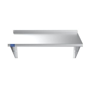 AmGood Stainless Steel Wall Shelf | Square Edge | Heavy Duty | Metal Shelving | Wall Mount | Commercial Grade | NSF Certified