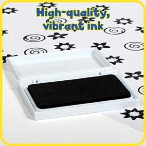 READY 2 LEARN Washable Stamp Pad - Black - Non-Toxic - Fade Resistant - Perfect for Scrapbooks, Posters and Cards