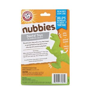 Arm & Hammer for Pets Nubbies Dental Toys T-Rex Dental Chew Toy for Dogs | Best Dog Chew Toy for Moderate Chewers | Reduces Plaque & Tartar Buildup Without Brushing, Mint Flavor, 24 Pack