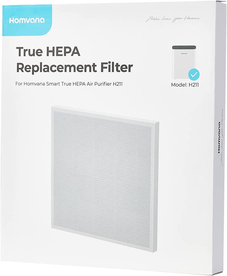 Homvana H211 & H211S Air Purifier Replacement, True HEPA High-Efficiency Activated Carbon Filter, 1 Pack