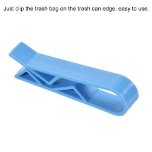 MECCANIXITY Garbage Bin Clip Kitchen Trash Can Waste Basket Garbage Bin Clamp Non-Slip Clip Clamp Blue, Pack of 12