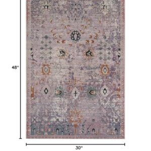 Jaipur Living Indoor Outdoor 2x4 Area Rug, Vintage, Purple/Gold