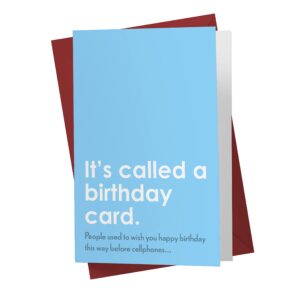 Karto Funny Birthday Card for Men and Women, 5.5 x 8.5 in, Blank Inside or with Happy Birthday Message, for Husband, Brother, Nephew, Daughter, Sister, Friend