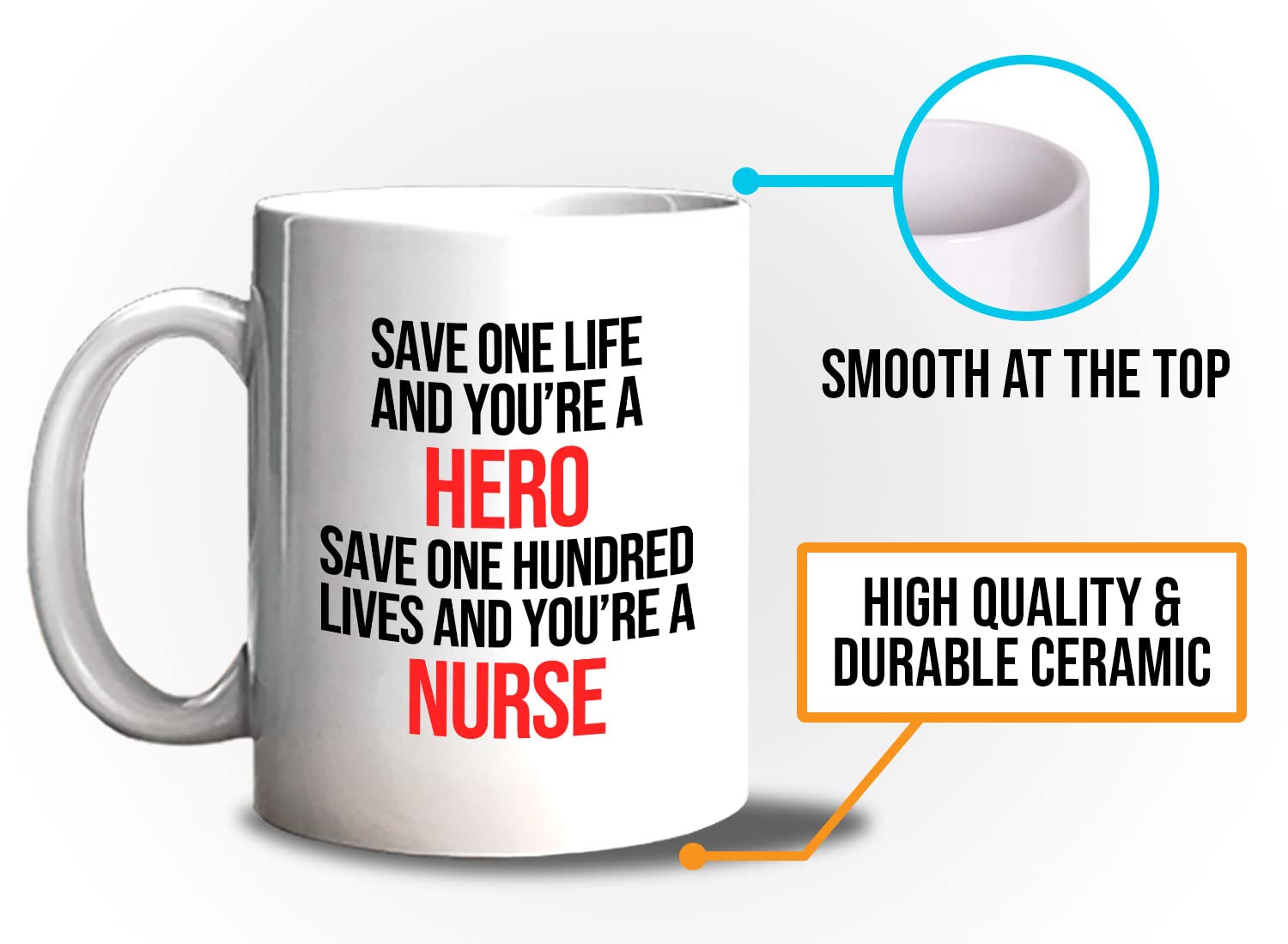 Bubble Hugs Nurse Coffee Mug 11oz White - Save one and you’re - Labor Clinical Certified Nursing Assistant Surgical Emergency Oncology Practitioner