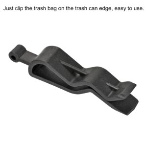 MECCANIXITY Garbage Bin Clip, Kitchen Trash Can Bag Clips Waste Basket Garbage Bin Clamp Bag Clip Black, Pack of 12