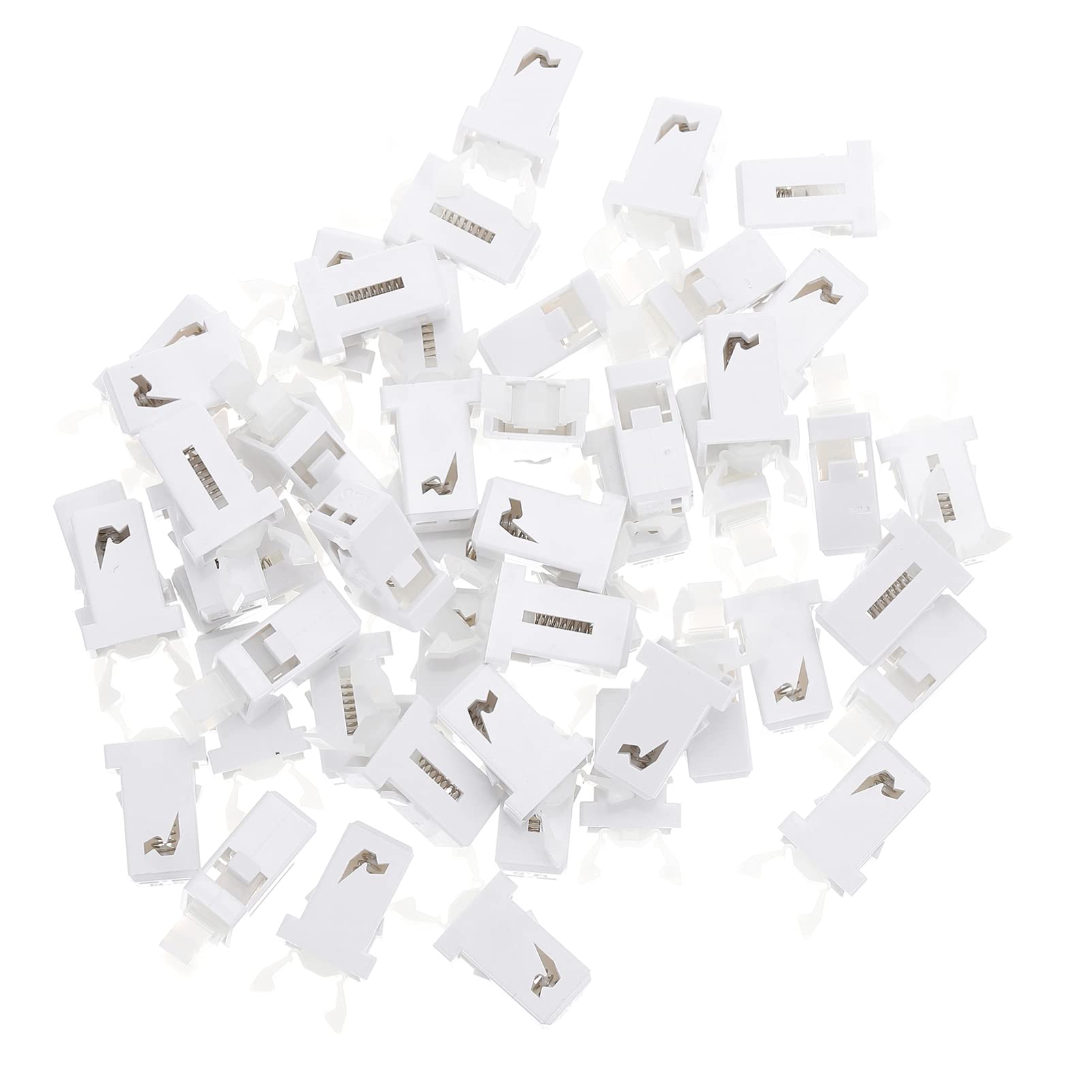 ARTIBETTER Waste Basket Clips 50pcs Trash Can Lock Universal Garbage Can Lid Lock Self- Locking Garbage Trash Switch Replacement Catch Trash Bin Accessories (White) Garbage Bin Lock