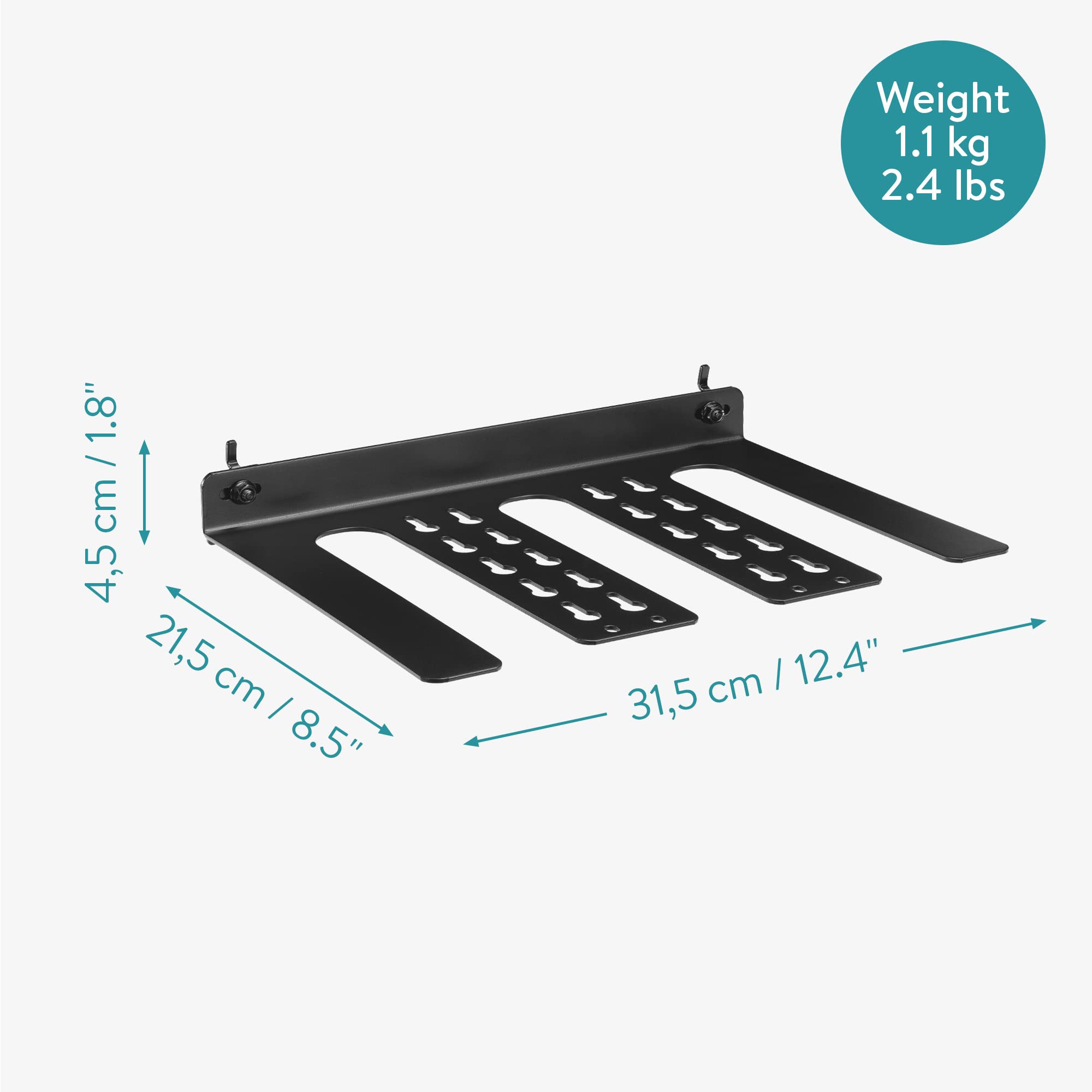 Navaris Drill Holder for Pegboard or Wall - Tool Organizer Storage Accessories - Wall Mount Rack for Pegboards, Garage Walls, Power Tools