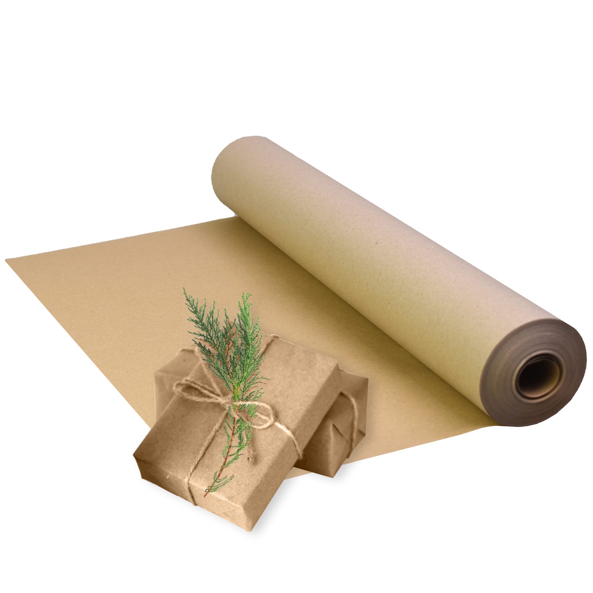 Triplast 400mm x 30m Roll of Brown ECO Kraft Paper | Made from 100% Recycled Paper | Biodegradable & Fully Recylable Brown Wrapping Paper Roll | Wrapping and Packing Paper