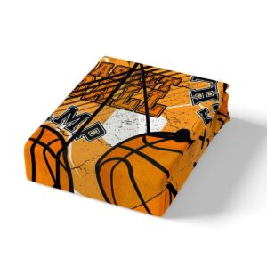 Basketball Bed Sheet Set Sports Theme Bedding Sheet 3D Ball Games Fitted Sheet for Boys Girls Children Teens Bedroom Decor Yellow Basketball Player Comforter Cover Twin Size with 1 Pillow Case