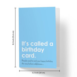 Karto Funny Birthday Card for Men and Women, 5.5 x 8.5 in, Blank Inside or with Happy Birthday Message, for Husband, Brother, Nephew, Daughter, Sister, Friend