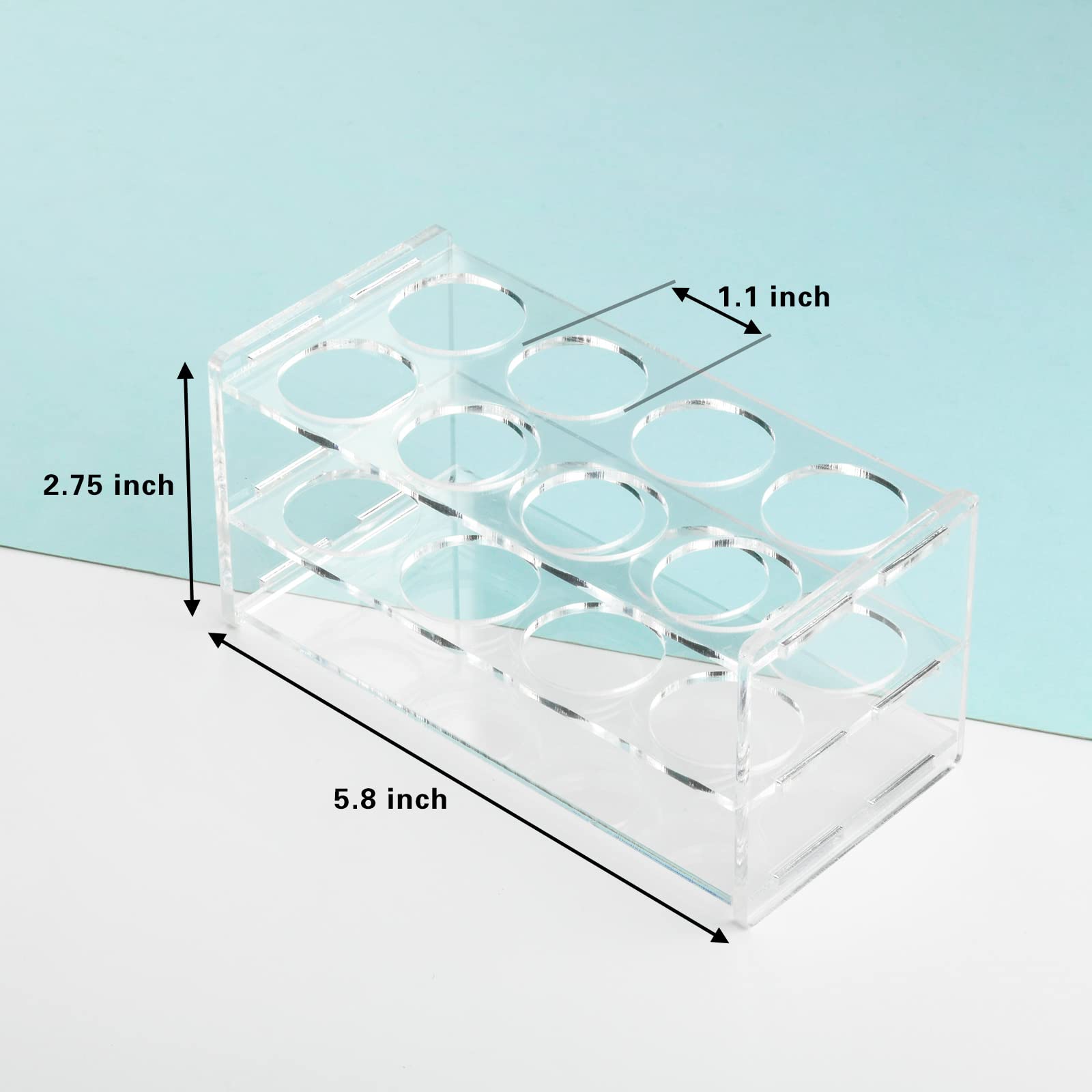 8 Holes Test Tube Rack,Transparent Acrylic Test Rack 50ML