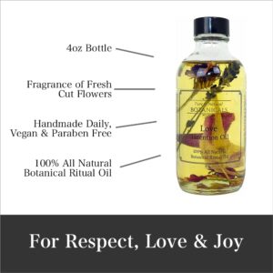 Love Intention Ritual Oil 100% All Natural 4 oz | Romance, Relationships & Attraction Rituals | Wiccan Pagan Magick Manifestation