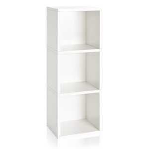 way basics triplex 3-cube bookcase, display storage (11.2 x 13.4 x 36.8), white