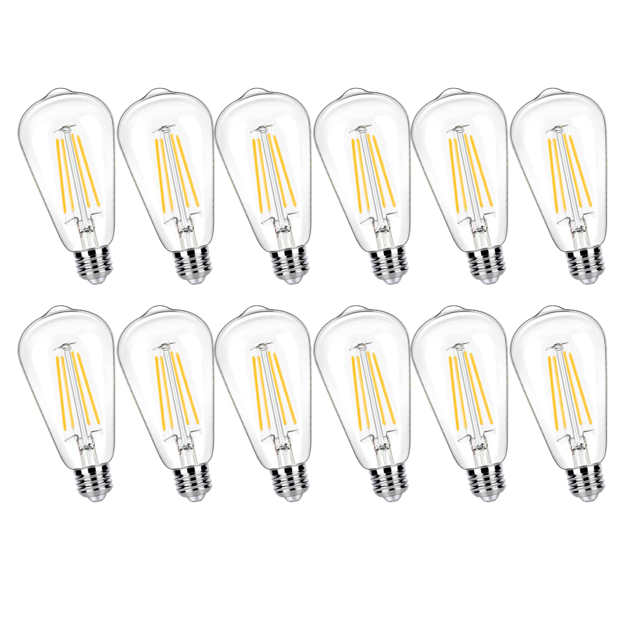 winsaLED 100 Watt Led Bulb, 12 Pack 9W Led Edison Light Bulbs 100+ watt Incandescent Bulbs Equivalent, 4000K Cool White with E26 Standard Base, 120V Input Not Dimmable, High CRI 90, Flicker Free