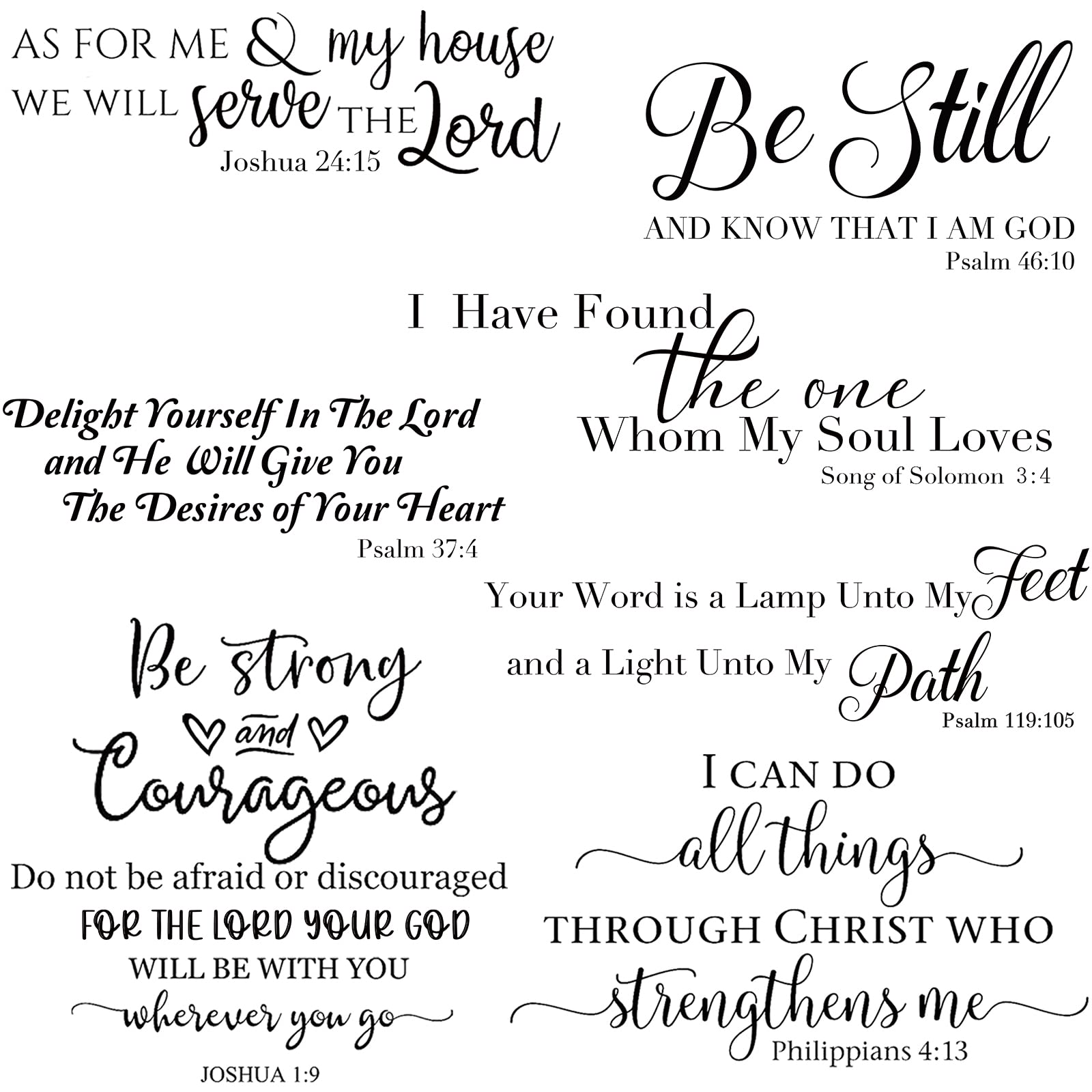 Bible Verse Wall Stickers Inspirational Quote Wall Decals Religious Wall Stickers Peel and Stick Motivational Wall Decal for Bedroom Living Room Office Bathroom (Be Still)