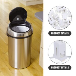 ARTIBETTER Waste Basket Clips 50pcs Trash Can Lock Universal Garbage Can Lid Lock Self- Locking Garbage Trash Switch Replacement Catch Trash Bin Accessories (White) Garbage Bin Lock