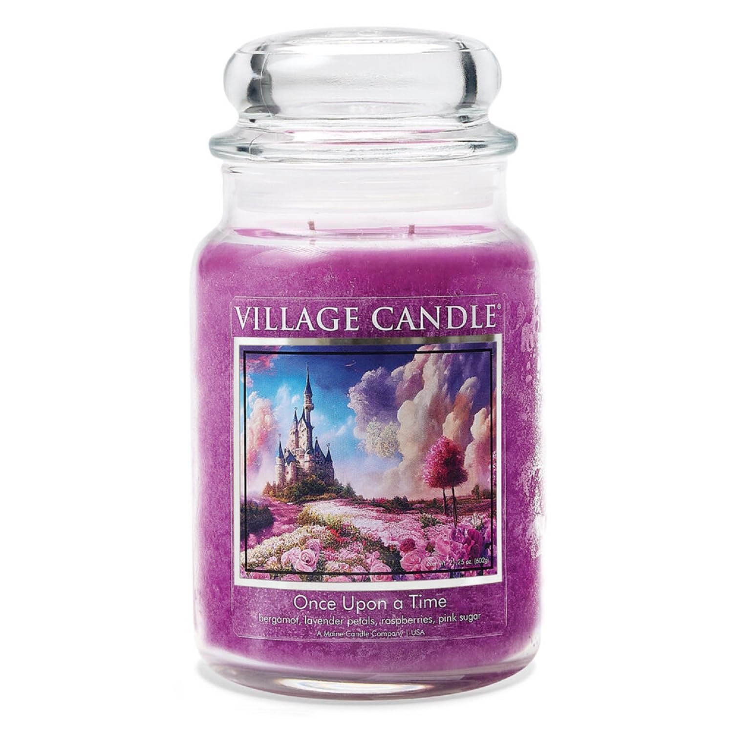 Village Candle Once Upon A Time, Large Glass Apothecary Jar, Scented Candle, 21.25 Oz