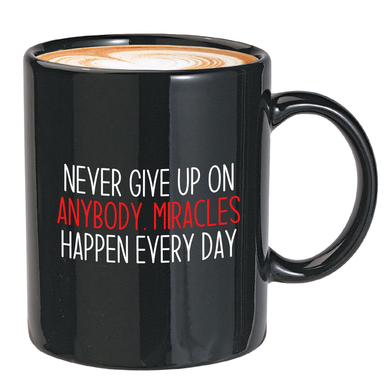 Bubble Hugs Nurse Coffee Mug 11oz Black - Never give up - Labor Clinical Certified Nursing Assistant Surgical Emergency Oncology Practitioner