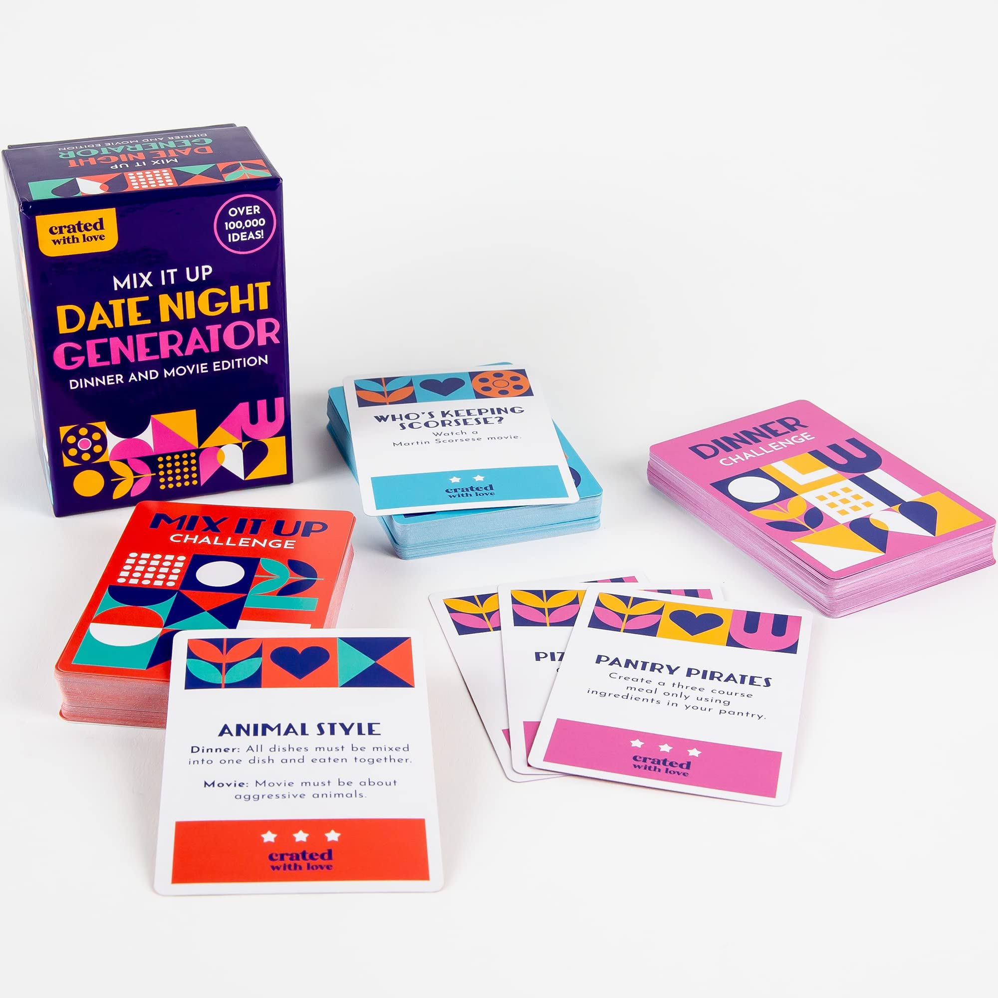 Date Night Ideas Generator Card Game - 100,000 Exciting Dinner Movie Challenges for Couples, Unique Gifts for Bridal Shower, Marriage, Newlywed, Ultimate Date Night for Adventure, Romance, Intimacy