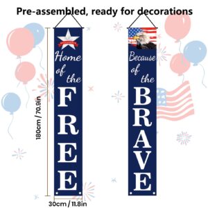 4th of July Decorations Patriotic Decor Pre-assembled Hanging Banners Memorial Day Flag Labor Veterans Armed Forces Military Homecoming Red White Blue Decorations