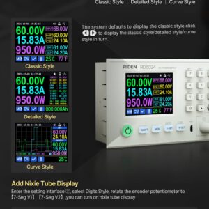 DC Power Supply Variable Adjustable Lab Bench Power Supply Buck Converter Step Down Switching Regulated 4-Digital LCD Display 60V 24A 1140W Assembled RD6024