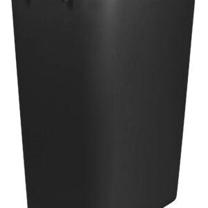 Storex Large/Tall Waste Basket, 15.5 x 11 x 20.75 Inches, Black, Case of 4 (00700C04C)