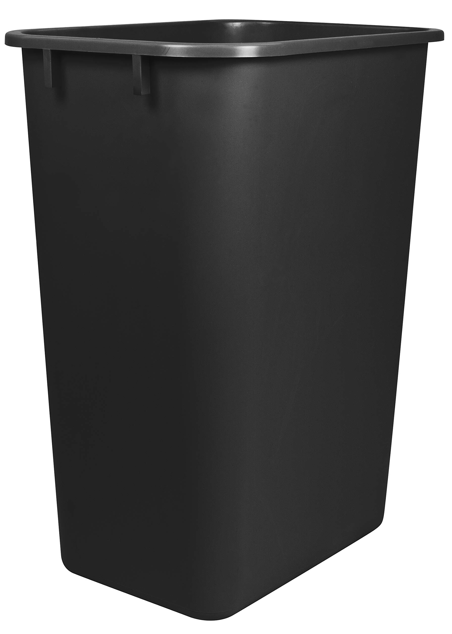 Storex Large/Tall Waste Basket, 15.5 x 11 x 20.75 Inches, Black, Case of 4 (00700C04C)