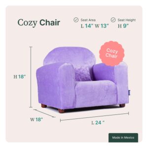 Keet Child Size Chair, Cozy Line, Minky Fabric, Comfortable and Durable Kids Chair, Kids Chairs Comfy Toddler, Toddler Sofa Couch for Girls and Boys, Kids Couch Chair, Ages 2-5 Years, Lavender